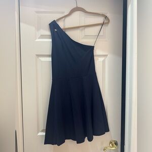 AQUA Navy One-Shoulder Dress size M